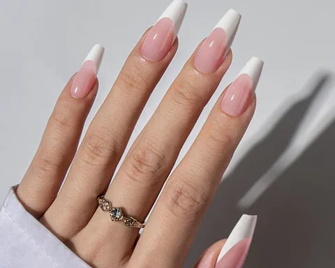 white french tip nails