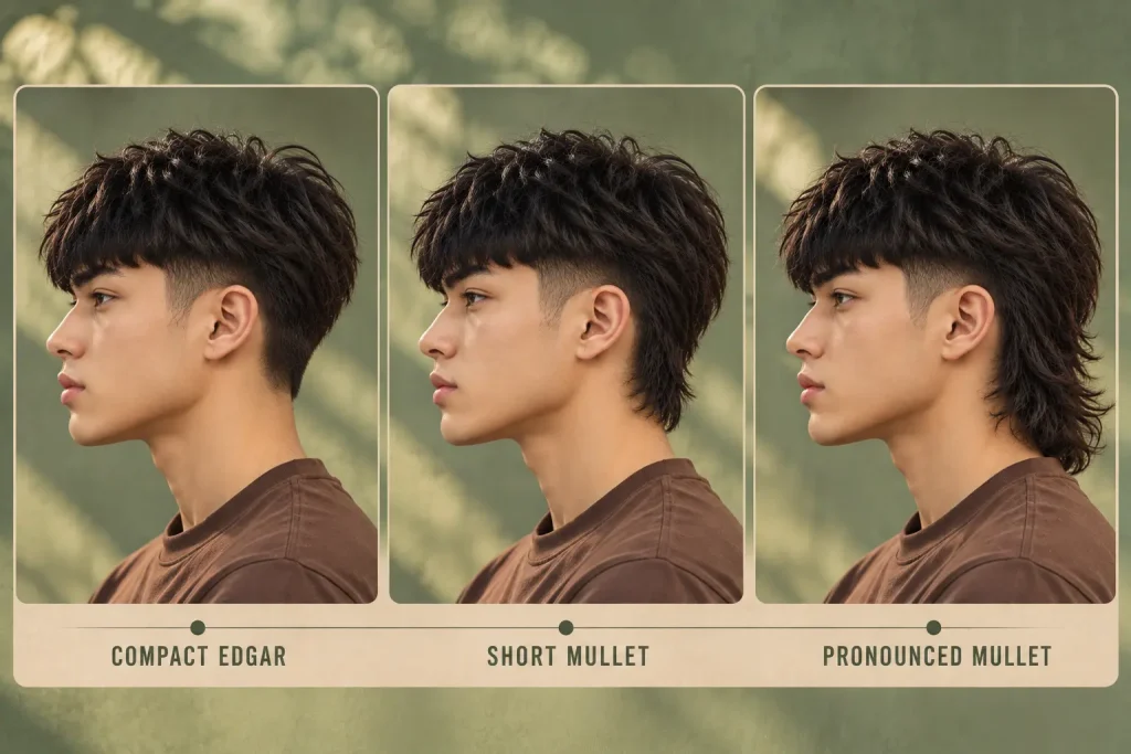 Edgar haircut changing from compact back to pronounced Edgar Mullet